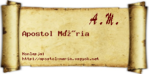 Apostol Mária névjegykártya