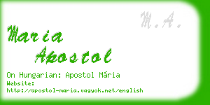maria apostol business card